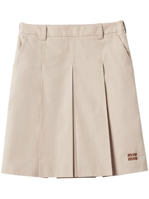 Midi skirt with logo MIU MIU | MG223212NSF0A08